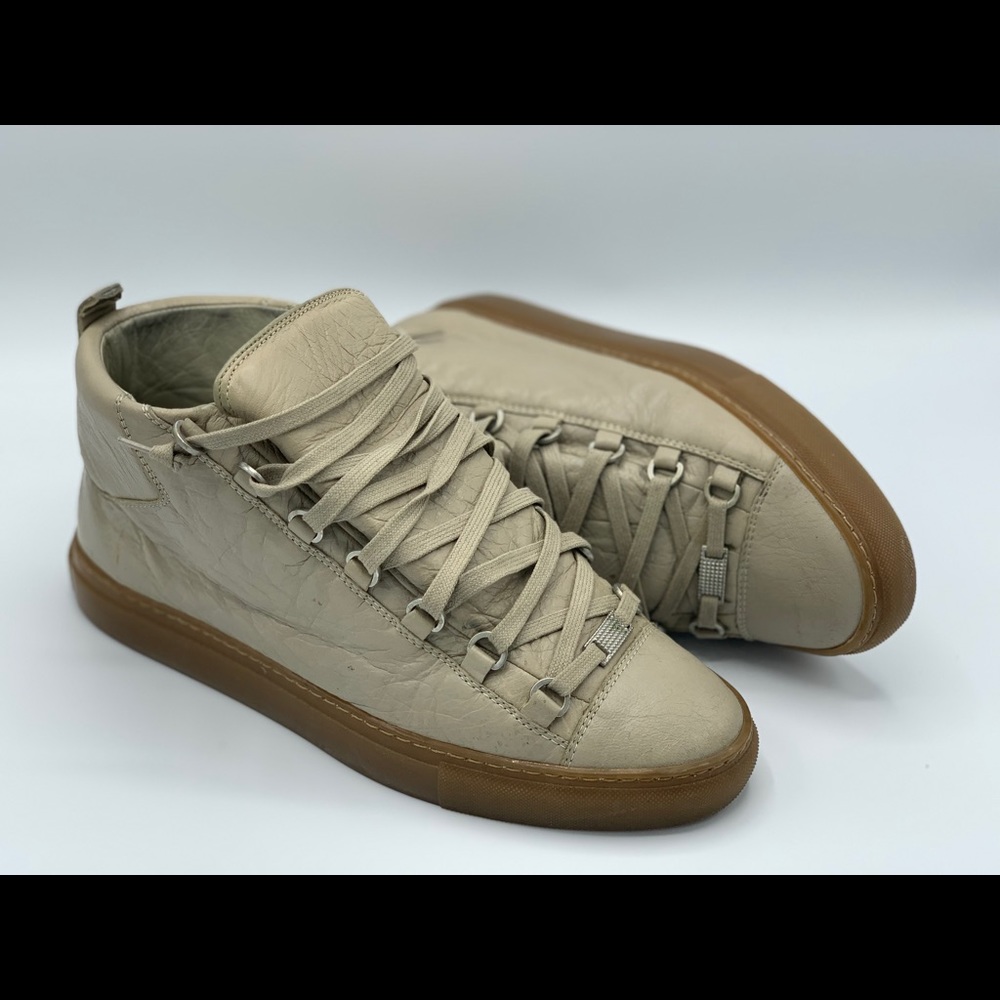 BALENCIAGA ARENA TAN WITH GUM BOTTOM